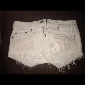 white jean shorts